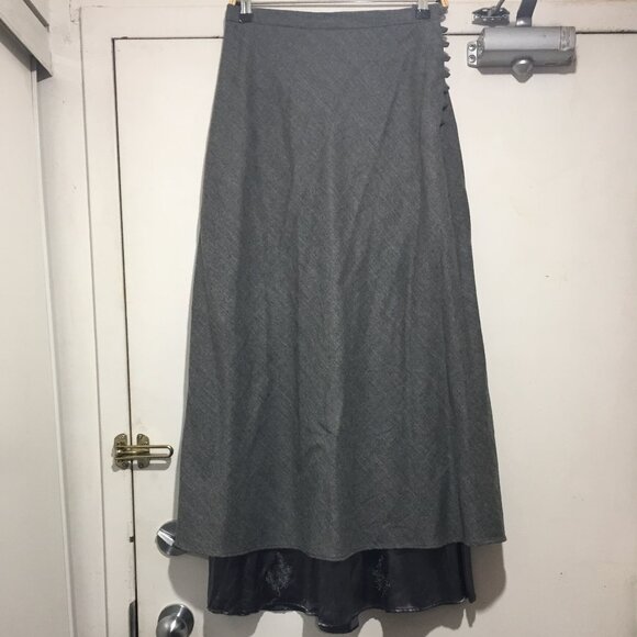 VINTAGE TRISTAN & ISEUT WOOL MAXI SKIRTS SIZE 8 - Picture 3 of 16